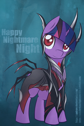 Size: 927x1400 | Tagged: safe, artist:ppdraw, twilight sparkle, g4, costume, elise (league of legends), league of legends, nightmare night