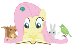 Size: 880x540 | Tagged: safe, artist:lemonlimeman, fluttershy, g4, reading