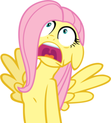 Size: 900x1004 | Tagged: safe, artist:emper24, fluttershy, pony, g4, female, panic, simple background, solo, transparent background, vector