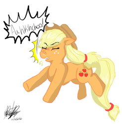 Size: 629x640 | Tagged: safe, artist:pichipachipaw, applejack, g4, mucus, sick, sneezing, sneezing fetish, snot