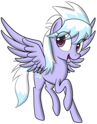 Size: 2573x3277 | Tagged: safe, artist:pustulioooooo, cloudchaser, pegasus, pony, g4, female, looking sideways, mare, open mouth, raised hoof, simple background, solo, spread wings, transparent background, wings