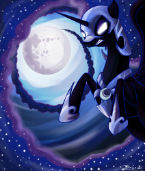 Size: 1268x1494 | Tagged: safe, artist:dsurion, nightmare moon, g4, moon