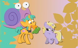 Size: 2560x1600 | Tagged: safe, artist:alicehumansacrifice0, dinky hooves, snails, g4