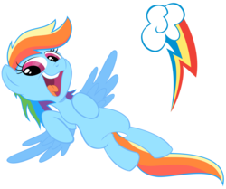 Size: 2930x2453 | Tagged: dead source, safe, artist:sagrag, artist:sibsy, rainbow dash, pegasus, pony, g4, female, flying, happy, mare, meme origin, open mouth, pony history, simple background, smeel, smiling, solo, transparent background