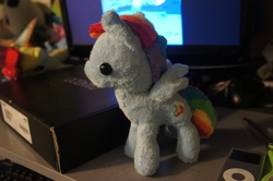 Size: 4592x3056 | Tagged: safe, artist:sparkz8d, rainbow dash, pony, g4, irl, photo, plushie, solo