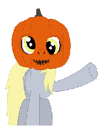 Size: 300x350 | Tagged: safe, artist:tomdantherock, derpy hooves, pegasus, pony, g4, animated, female, jack-o-lantern, mare, simple background, solo, tomdantherock is trying to murder us, transparent background, waving