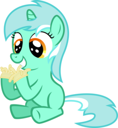 Size: 7400x8000 | Tagged: safe, artist:flizzick, lyra heartstrings, pony, g4, absurd resolution, clothes, female, filly, filly lyra, gloves, humie, irrational exuberance, simple background, solo, transparent background, vector, younger