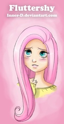 Size: 384x737 | Tagged: safe, artist:innerd, fluttershy, human, g4, humanized, solo