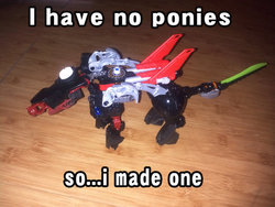 Size: 500x375 | Tagged: safe, customized toy, image macro, lego, what has science done