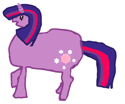 Size: 744x622 | Tagged: safe, anonymous artist, twilight sparkle, pony, unicorn, g4, 1000 hours in ms paint, badly drawn ponies, female, mare, simple background, solo, stylistic suck, white background
