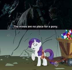 Size: 500x488 | Tagged: safe, edit, edited screencap, screencap, rarity, a dog and pony show, g4, lord of the rings, you don't say