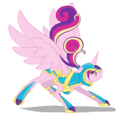 Size: 1347x1251 | Tagged: safe, artist:russiankolz, princess cadance, g4, armor, simple background, transparent background, wip