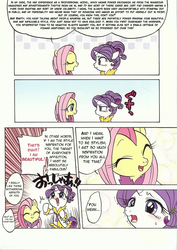 Size: 723x1024 | Tagged: safe, artist:akira bano, fluttershy, rarity, g4, comic, manga