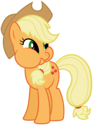 Size: 5700x7665 | Tagged: safe, artist:flutterguy317, applejack, earth pony, pony, g4, absurd resolution, cowboy hat, female, hat, nose wrinkle, puffy cheeks, simple background, solo, stetson, transparent background, vector