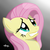 Size: 2000x2000 | Tagged: safe, artist:apollobroda, fluttershy, pony, g4, bust, female, gradient background, grin, mare, nervous, nervous smile, portrait, smiling, solo, three quarter view