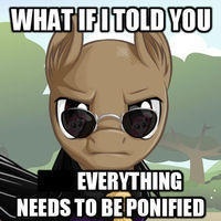Size: 200x200 | Tagged: safe, image macro, meme, morpheus, ponified, the matrix, what if i told you