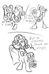 Size: 1024x1536 | Tagged: safe, artist:wolferahm, rarity, g4, comic, mask, parody, phantom of the opera