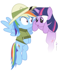 Size: 1250x1500 | Tagged: safe, artist:dm29, daring do, rainbow dash, twilight sparkle, ghost, ghost pony, g4, costume, daring do costume, duo, simple background, transparent background