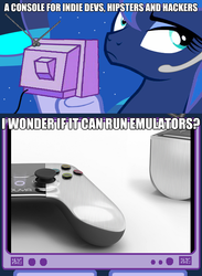 Size: 563x769 | Tagged: safe, butthurt, luna hates indie developers, troll