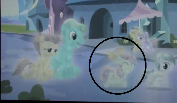 Safe Edit Edited Screencap Screencap Amber Waves Bright Smile Castle Crystal Pony Fleur De Verre Glass Slipper Ivory Ivory Rook Opal Bloom Crystal Pony Pony The Crystal Empire Circled Crystallized