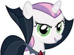 Size: 2908x2163 | Tagged: safe, artist:ocarina0ftimelord, sweetie belle, pony, unicorn, g4, luna eclipsed, clothes, costume, female, filly, nightmare night costume, simple background, solo, transparent background, vampire costume, vector