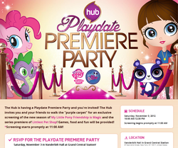 Size: 959x800 | Tagged: dead source, safe, pinkie pie, spike, human, panda, pony, g4, season 3, blythe baxter, female, hub logo, hubble, littlest pet shop, male, meta, new york, new york city, party, penny ling, play date, smiling, text, the hub