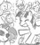 Size: 906x1000 | Tagged: safe, artist:johnjoseco, applejack, fluttershy, gummy, pinkie pie, rainbow dash, rarity, spike, twilight sparkle, g4, grayscale, mane seven, mane six, monochrome, party