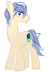 Size: 900x1223 | Tagged: safe, artist:avarick, earth pony, pony, blue rose, flower, garry, ib, ponified, rose