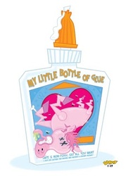 Size: 242x320 | Tagged: safe, pinkie pie, g4, dead, glue, glue bottle, parody, x eyes