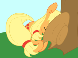 Size: 1090x812 | Tagged: safe, artist:fribox, applejack, g4, sleeping, solo