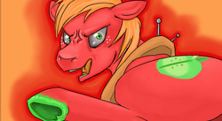 Size: 1127x618 | Tagged: safe, artist:colorlesscupcake, big macintosh, earth pony, pony, g4, male, solo, stallion