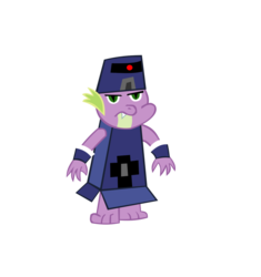 Size: 1024x1091 | Tagged: safe, artist:jewelsfriend, spike, g4, atop the fourth wall, crossover, linkara, pollo