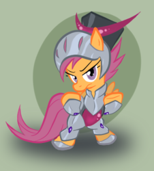 Size: 390x432 | Tagged: safe, artist:grimmlegionaire, scootaloo, g4, armor