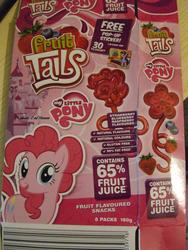 Size: 768x1024 | Tagged: safe, pinkie pie, earth pony, pony, g4, food, irl, merchandise, photo