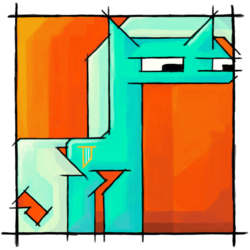 Size: 900x900 | Tagged: safe, artist:dahtamnay, lyra heartstrings, pony, unicorn, g4, abstract, cubism, female, mare, modern art, solo