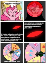 Size: 906x1280 | Tagged: safe, artist:king-shoutmon, pinkie pie, oc, g4, comic, spanish