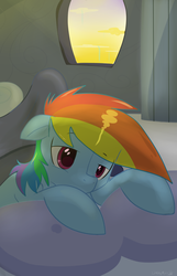 Size: 1800x2800 | Tagged: safe, artist:cymek, rainbow dash, pony, g4, sleepy, solo