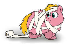 Size: 1387x847 | Tagged: safe, artist:coalheart, fluffy pony, halloween, mummy, toilet paper