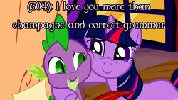 Size: 1280x720 | Tagged: safe, artist:texts-from-ponyville, spike, twilight sparkle, g4, texts from ponyville