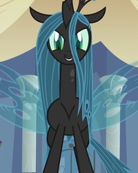 Size: 1820x2272 | Tagged: safe, screencap, queen chrysalis, changeling, changeling queen, a canterlot wedding, g4, female, smiling, solo