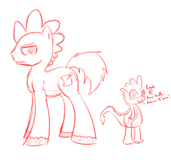 Size: 750x700 | Tagged: safe, artist:scherzo, spike, g4, ponified, ponified spike, species swap