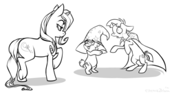 Size: 1280x696 | Tagged: safe, artist:electriczebra, snails, snips, trixie, g4