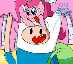 Size: 900x788 | Tagged: safe, artist:icebreak23, pinkie pie, g4, adventure time, crossover, finn the human, male