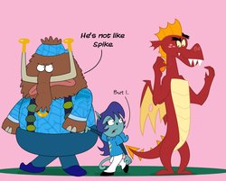 Size: 2848x2288 | Tagged: safe, artist:abigail m., garble, dragon, g4, chowder, crossover, florentine, gazpacho, high res