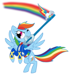 Size: 1732x1818 | Tagged: safe, artist:electric-mongoose, rainbow dash, pony, g4, disney, female, keyblade, kingdom hearts, simple background, solo, transparent background, vector