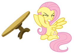 Size: 7031x5000 | Tagged: safe, artist:junkiesnewb, fluttershy, g4, absurd resolution, table, table flip