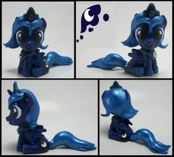 Size: 4640x4168 | Tagged: safe, artist:madponyscientist, princess luna, pony, g4, absurd resolution, cute, female, filly, irl, photo, sculpture, solo, toy, woona, younger