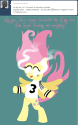 Size: 500x800 | Tagged: safe, artist:ponett, fluttershy, g4, glowing eyes, scott pilgrim