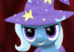 Size: 1169x826 | Tagged: safe, artist:darkhestur, trixie, pony, unicorn, g4, smiling, solo