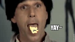 Size: 481x271 | Tagged: safe, edit, fluttershy, g4, chosen one, flutteryay, image macro, impact font, kung pow, parody, tongue out, wat, yay